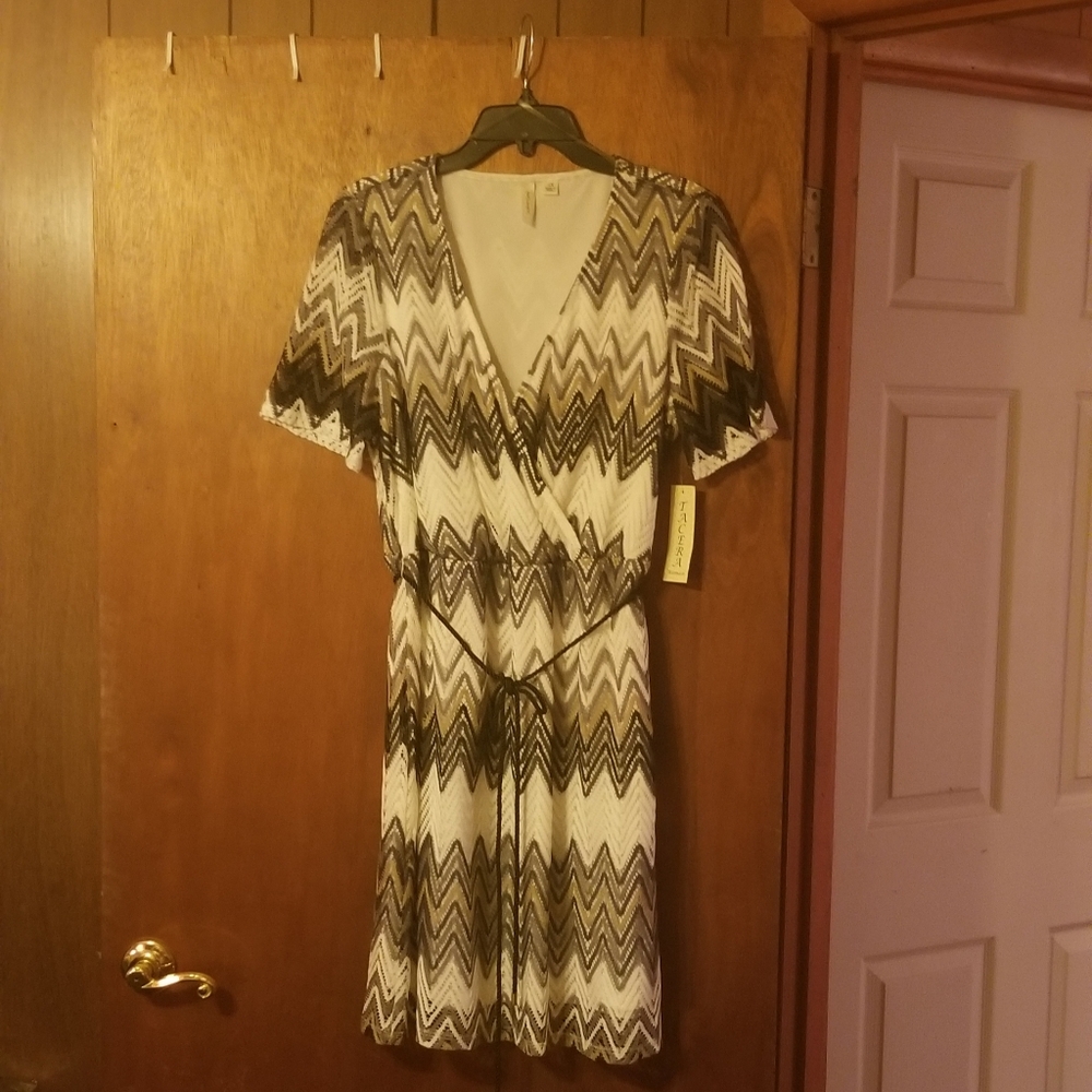 Tacera faux wrap dress